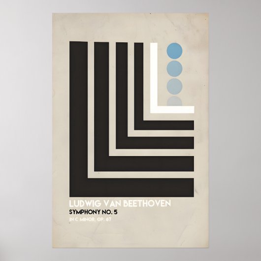 Beethoven Inspired Original Design Print -Print ポスター (正面)