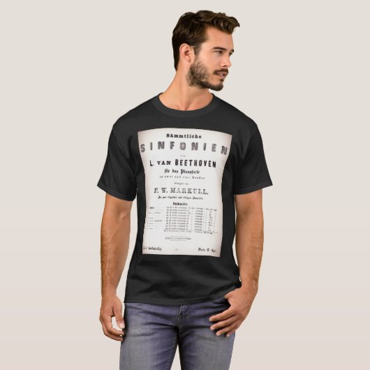 Beethoven Sinfonien Classic T-Shirt Tシャツ (正面フル)