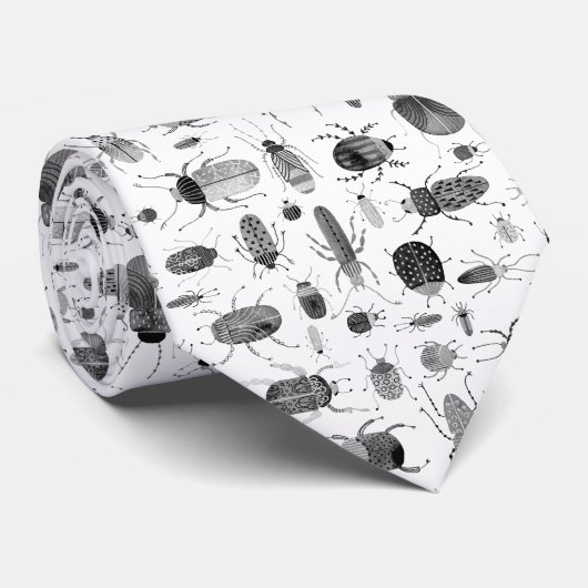 Beetle Black & White ネクタイ (ロール)