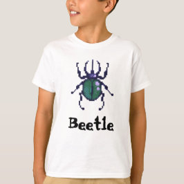 Beetle green pixel art tシャツ