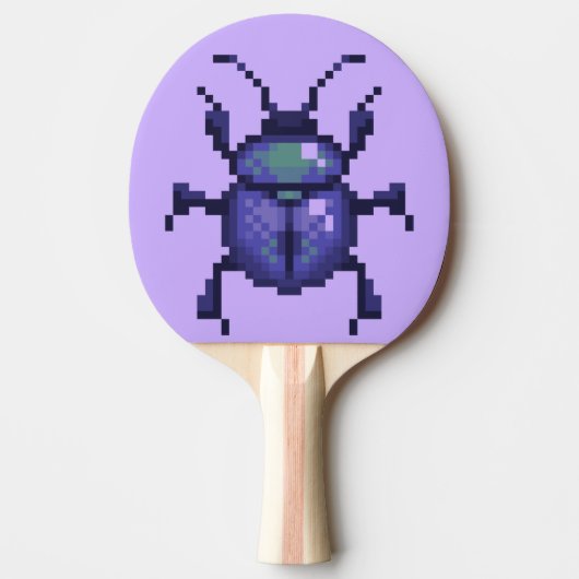 Beetle kever, purple pixelart 卓球ラケット (正面)
