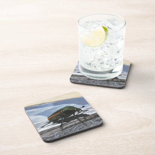 Beetle on a Pier Plastic Coasters コースター (右側)