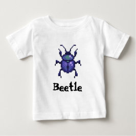 Beetle purple pixel art ベビーTシャツ