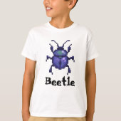 Beetle purple pixel art tシャツ (正面)