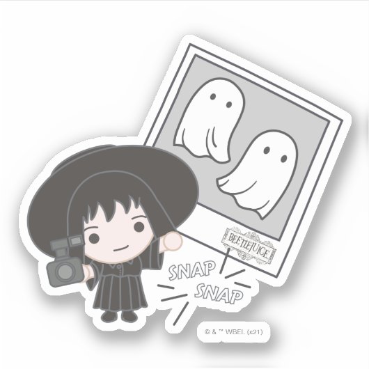 Beetlejuice | Chibi Lydia Ghost Photography シール (正面)
