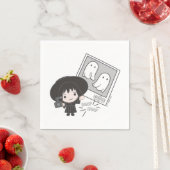 Beetlejuice | Chibi Lydia Ghost Photography スタンダードカクテルナプキン (インサイチュ)