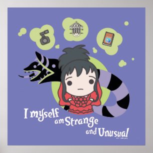 Beetlejuice   Chibi Lydia "Strange and Unusual" ポスター