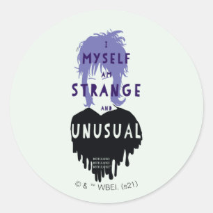Beetlejuice   Lydia "Strange and Unusual" Graphic ラウンドシール