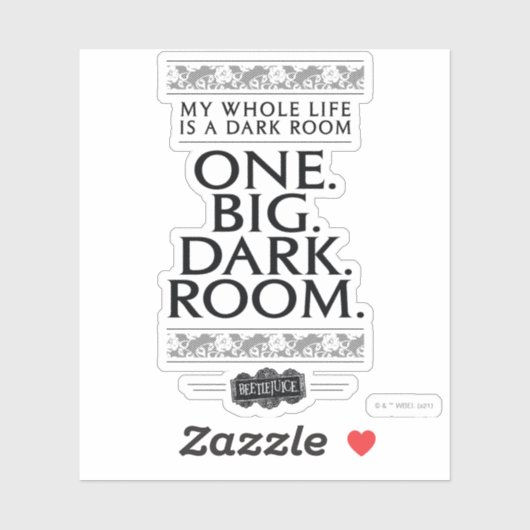 Beetlejuice | My Whole Life Is A Dark Room シール (シート)