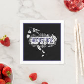 Beetlejuice | Sandworm Coiled on Beetlejuice Logo スタンダードカクテルナプキン (インサイチュ)