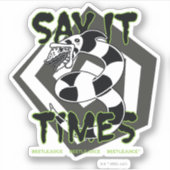 Beetlejuice | Say It 3 Times シール (正面)