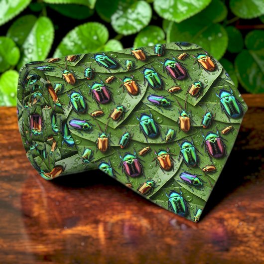 Beetles Pattern Custom Necktie ネクタイ