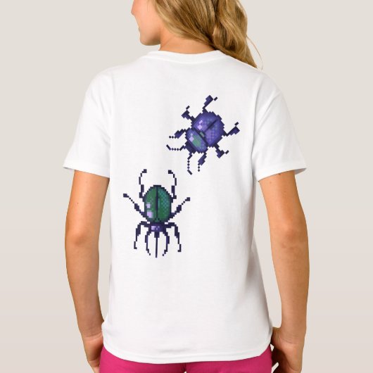 Beetles pixel art tシャツ (裏面)
