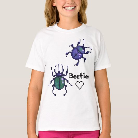 Beetles pixel art tシャツ (正面)