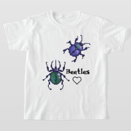 Beetles pixel art tシャツ