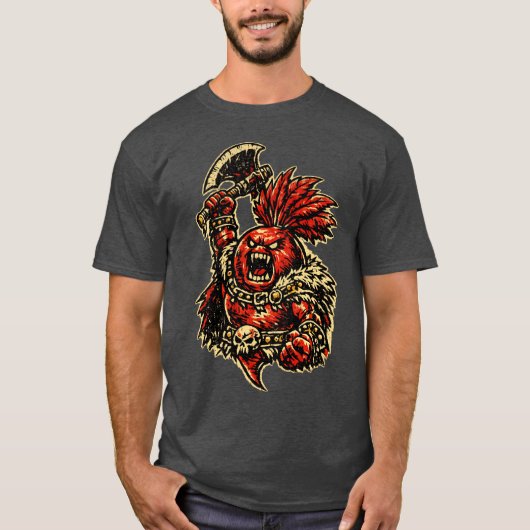 Beetroot Berserker — Funny Vegetable Rage Warrior  Tシャツ (正面)