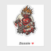 Beetroot Berserker Halloween — Dark Warrior Retro  シール (シート)