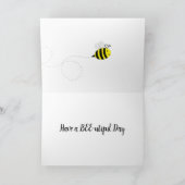 BEEutifulデイ(昆虫)マルハナバチひまわりカードを持つ カード (内部)