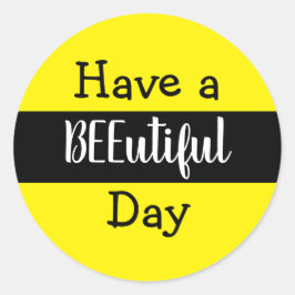 「BEEutiful Day」ビーストライプズ ラウンドシール