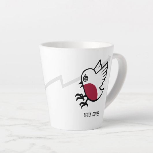 Before & After Coffee Zombie to Frenzy おもしろい Robin カフェラテマグ (右アングル)