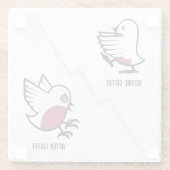 Before & After Coffee Zombie to Frenzy おもしろい Robin ガラスコースター (裏面)