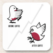 Before & After Coffee Zombie to Frenzy おもしろい Robin コースター (正面)