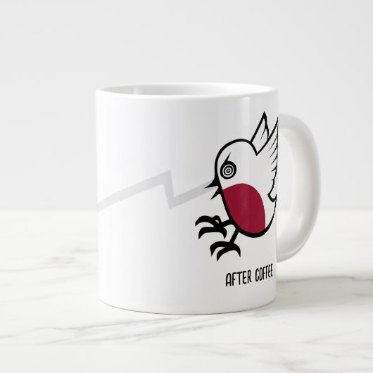 Before & After Coffee Zombie to Frenzy おもしろい Robin ジャンボコーヒーマグカップ (正面右)