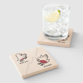 Before & After Coffee Zombie to Frenzy おもしろい Robin ストーンコースター (横)