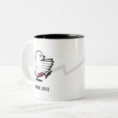 Before & After Coffee Zombie to Frenzy おもしろい Robin ツートーンマグカップ (正面左)