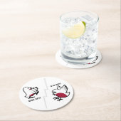 Before & After Coffee Zombie to Frenzy おもしろい Robin ラウンドペーパーコースター (インサイチュ)