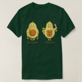 Before After Gym Funny Avocado Abs Workout Eercise Tシャツ (デザイン正面)