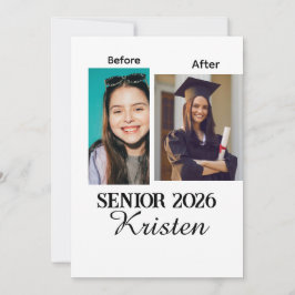 Before and after photo personalized graduation 