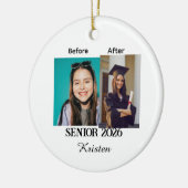 Before and after photo personalized graduation  セラミックオーナメント (左)