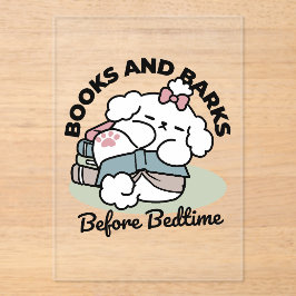 Before Bedtime with My Pup – Book and Dog Lover  アクリル招待状
