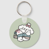 Before Bedtime with My Pup – Book and Dog Lover キーホルダー (裏面)