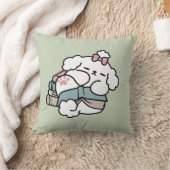 Before Bedtime with My Pup – Book and Dog Lover  クッション (ブランケット)