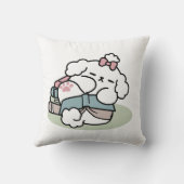 Before Bedtime with My Pup – Book and Dog Lover  クッション (裏面)