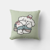 Before Bedtime with My Pup – Book and Dog Lover  クッション (正面)