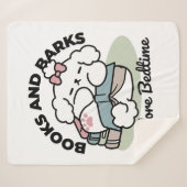 Before Bedtime with My Pup – Book and Dog Lover  シェルパブランケット (正面(横))