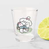 Before Bedtime with My Pup - Book and Dog Lover ショットグラス (正面)