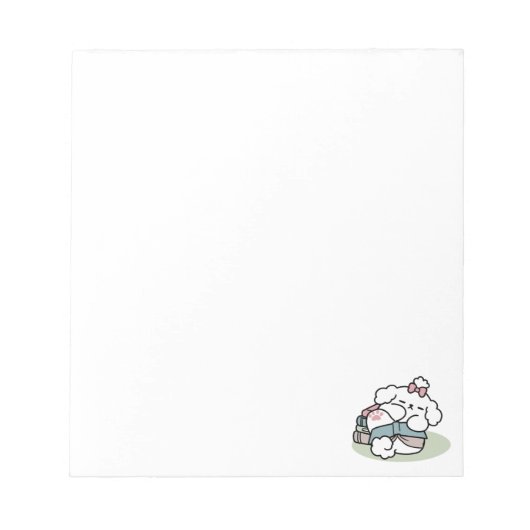 Before Bedtime with My Pup – Book and Dog Lover ノートパッド (正面)