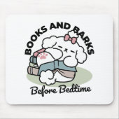 Before Bedtime with My Pup – Book and Dog Lover マウスパッド (正面)