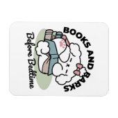 Before Bedtime with My Pup - Book and Dog Lover マグネット (横)