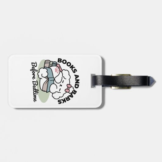 Before Bedtime with My Pup – Book and Dog Lover ラゲッジタグ (裏面横)