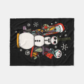 Before Christmas Nutcracker Trio  フリースブランケット (正面(横))