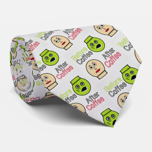 Before Coffee, After Coffee, Coffee Monster ネクタイ (ロール)