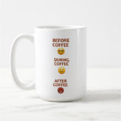Before During After Coffee Mood Vector Art コーヒーマグカップ (左)