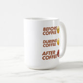 Before During After Coffee Mood Vector Art コーヒーマグカップ (正面右)