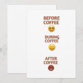 Before During After Coffee Mood Vector Art シーズンカード (正面/裏面)