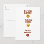Before During After Coffee Mood Vector Art ポストカード (正面/裏面)